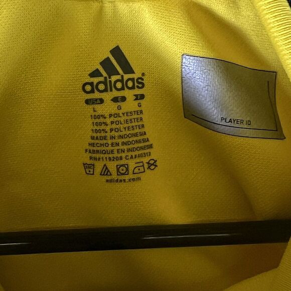 Adidas Michigan Wolverines Track Jacket Mens Size‎ L Full Zip Yellow Blue - Picture 4 of 9